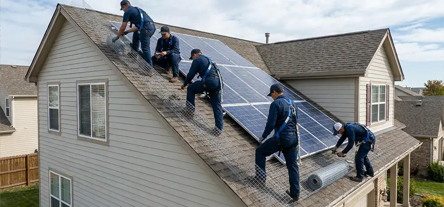 Pigeon Wire for Solar Panels in Cranford